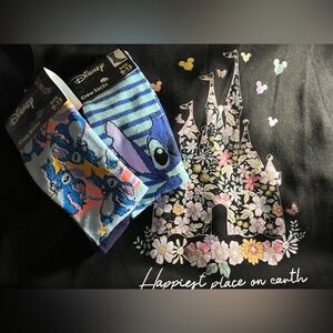 2pair of Disney Blue and Purple Hosiery Socks